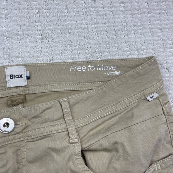 BRAX Free to Move Ultralight Pants 32 x 32 Beige Women Read Casual Dress Pants - Picture 5 of 11